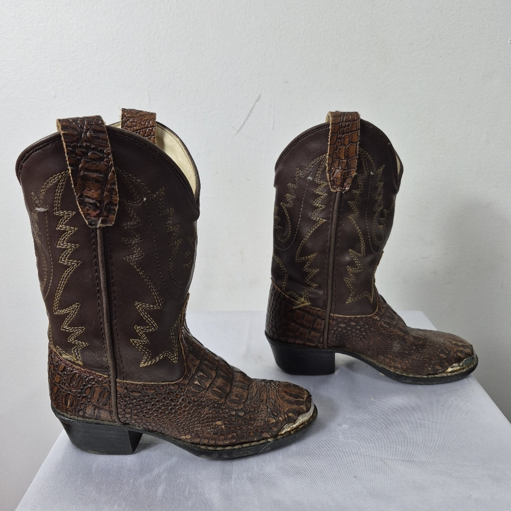 Kids Western Cowboy Boots Brown made in India Size 10.5